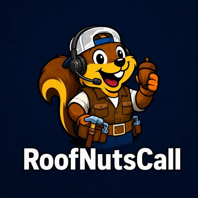 RoofNutsCall logo: Rufus wearing a headset